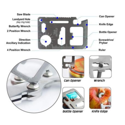 Liquid Filled Lensatic Compass within Metal Case + Metal Saber Multi-Tool - Image 5